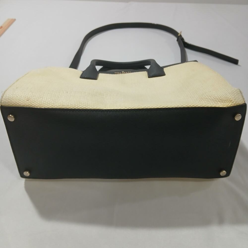 Kate Spade Handbag New York Cameron Street Shell Staci Straw Medium Tote Raffia - Picture 8 of 16